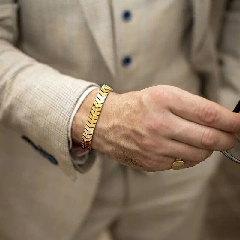 Men's Bracelet, Material: Crystal (BLACK)