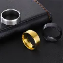 Stunning 3 Pcs Adjustable Gold Plated & Silver Plated Band Rings - Unisex Unique Design
